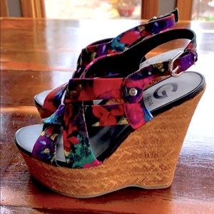 G by Guess Wedge Sandals 6.5